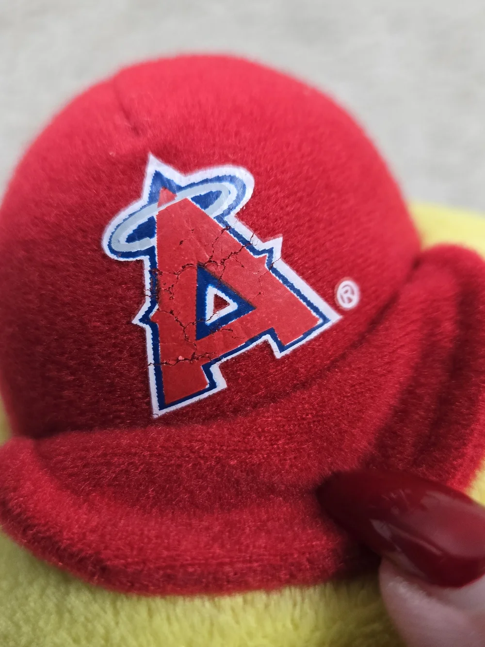 Angry Birds Plush Yellow Bird Baseball Los Angeles Angels MLB Official Lot Of 2